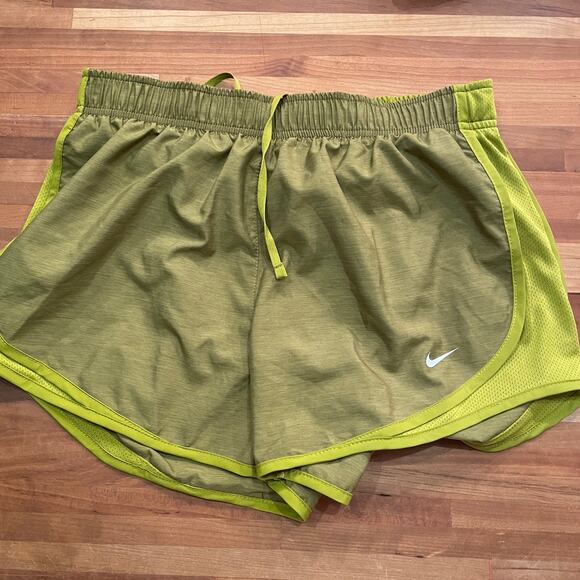Nike Dri-Fit Tempo Brief Lined Womens Running Shorts green Medium - Picture 1 of 8